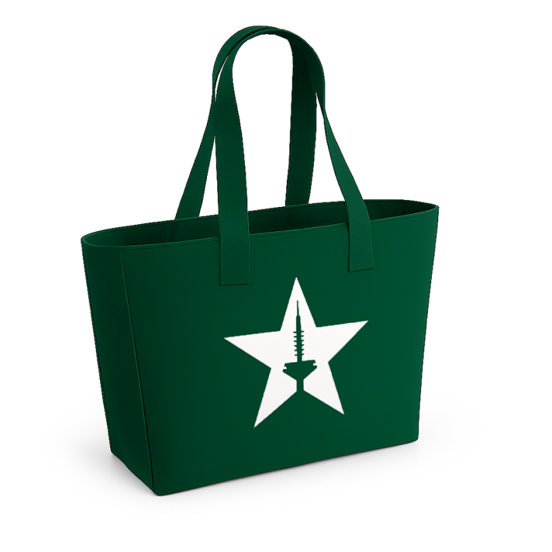 Tasche Stern weiß mit Spargel
